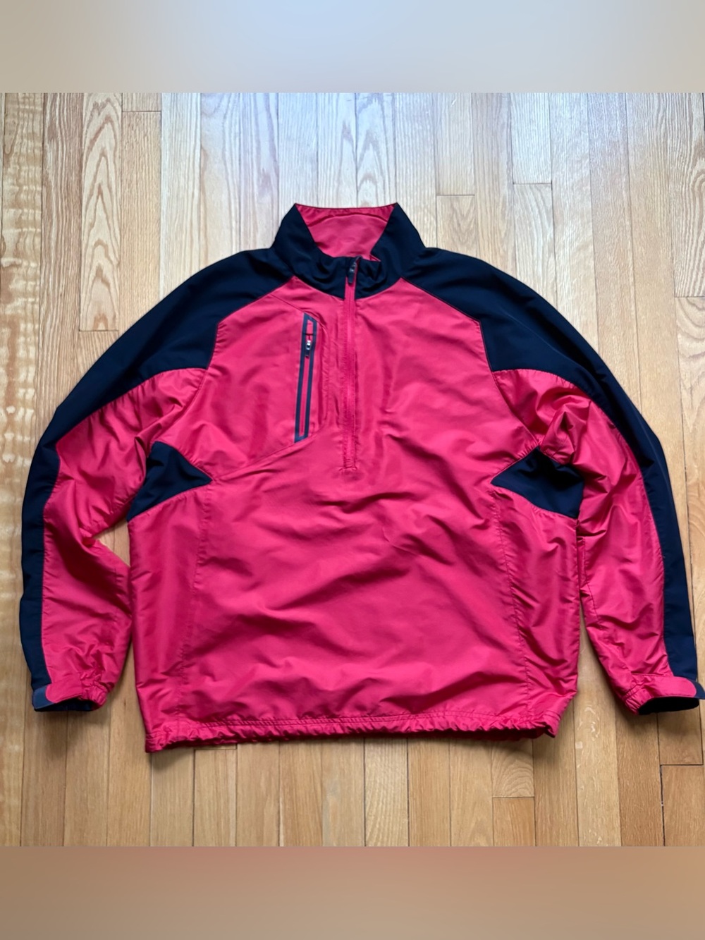 Zero Restriction Mens Z500 1/4 Zip Performance Pullover Large Red Black